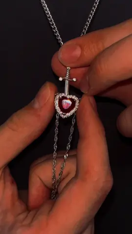 AETHERIA’s heart & sword necklaces❤️‍🔥🗡️ last sets on sale link in bio👆🏻 #jewelry #giftsforhim #giftsforher #jewellery #couple #Relationship #Summer #SummerFashion 