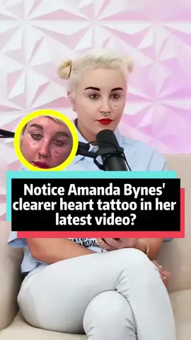 Have you noticed the increasingly distinct heart-shaped tattoo on Amanda Bynes' face in her latest video? No one realized she has been hiding three disturbing physical secrets.#amamdabynes #usa #celebrity #fyp #entertainment 