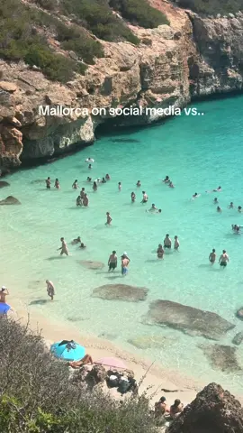 Its actually pretty sad … #mallorca #calodelmoro #mallorcabeach #socialmediavsreallife 
