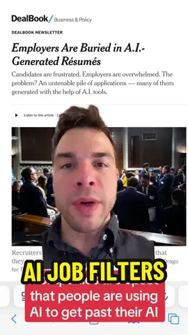 #greenscreen companies are getting pissed that people are using AI to get passed their AI #corporate #job #jobsearch #hiring #ai 