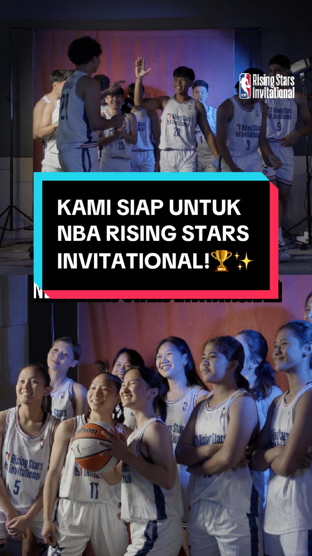 #NBARisingStarsInvitational dimulai besok!🔥 SMA Jubilee Jakarta dan SMAK Penabur Cirebon siap tunjukan aksi terbaik mereka melawan SMA se-Asia lainnya di lapangan Jangan lupa tonton dan dukung mereka di Youtube NBA Rising Stars Invitational!🏀 #NBARisingStarsInvitational #FestivalOfBasketball