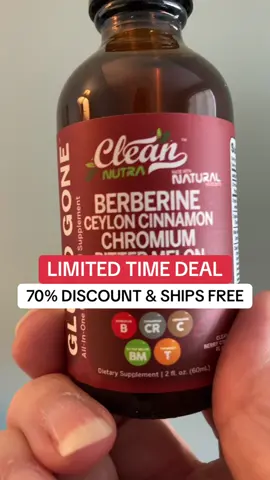 CLEAN NUTRA ORGANIC CEYLON CINNAMON BERBERINE LIQUID DROPS 