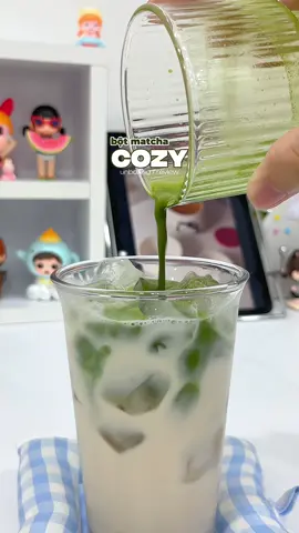 ngày nào cũng phải uống matcha latte mới chịu nổi 🍵🌟#botmatchacozy #unboxing #review #phachedouong #matchalatte #viral #trending #nghile2009 #muataitiktok 