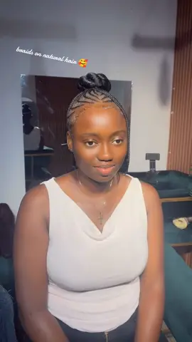 Simple and classy braided ponytail 🥰🥰 #shuku #shukuhairstyle #stitchbraids #naturalhair #warribraider #warrihairstylist 