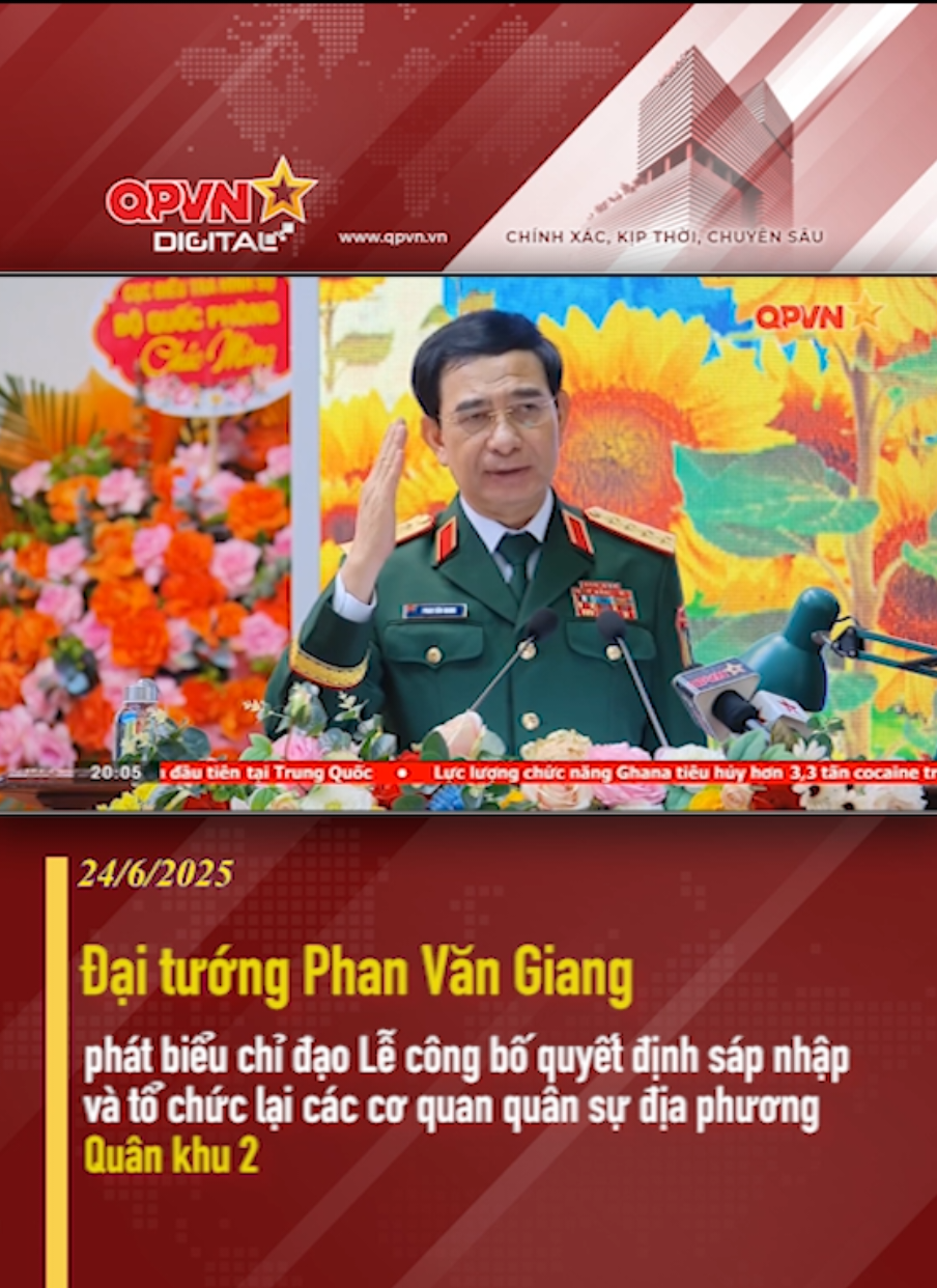 Đại tướng Phan Văn Giang phát biểu chỉ đạo Lễ công bố quyết định sáp nhập và tổ chức lại các cơ quan quân sự địa phương Quân khu 2 #daituongphanvangiang #phanvangiang #quandoi #qpvndigital #thangarmy #shorts #quankhu2 