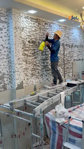 Các Anh Thợ Của Jet Thi Công Ốp Gạch Tường 60x120 Đụng Trần – Chuẩn, Bền, Đẹp