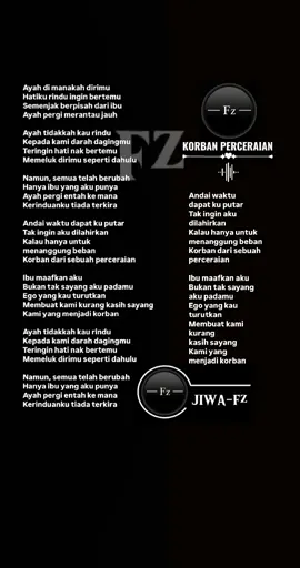 #assalamualaikum_sahabat_jiwafz #najwa_hasana_korbanperceraian🤍jiwafz #fz #jiwa_fz #fz🤍 #lagu_jiwafz🤍 #lirik_lagu_jiwafz🤍 #jiwa_fz🤍 #lagu_favorite🤍jiwafz #fz_jiwa_muzik #fz_original_fullsongs #lagu_viral_tiktok🤍fz #lagu_viraltiktok🤍fz #lirik_lagu_korban_perceraian🤍jiwafz#najwa_hasana🤍jiwafz #lagu_galau_indonesia🤍fz #lagu_galau🤍fz #lagu_galau_viraltiktok🤍fz 