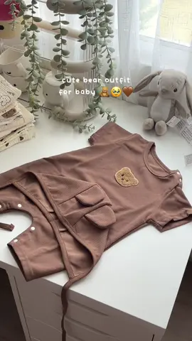 Replying to @Chicha🌷 bear romper with hat 🤎  super cute kay baby 🧸 #nestwithme #babyoutfit #babyclothes #beartheme #babyfinds #firsttimemom #nesting #momera #ftm #fyp