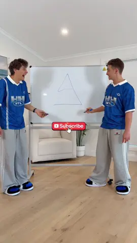 WHO CAN DRAW A PERFECT TRIANGLE? 📐 #challenge #viral #game @James & Jasmin x @Cadel and Mia 