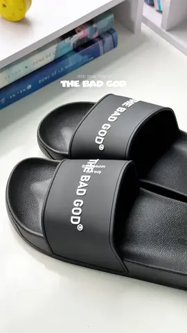 Dép quai ngang basic chữ trắng The Bad God #dep #depquaingang #thebadgod #unbox #unboxing #xh #fyp 