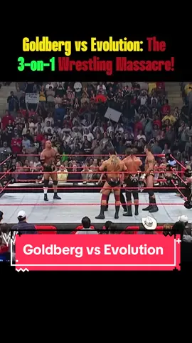 Goldberg vs Evolution🔥🔥🔥 Injured 3-no-1 Battle & Kane’s Betrayal!🤩🤩🔥#WWE #wwetiktok #wweraw #WWE #fyp #wweuniverse #wwefan #wwesmackdown #goldbergwwe #triplehwwe #randyortonwwe #evolutionwwe #batistawwe 