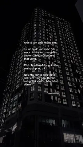 “Anh tệ lắm phải không em..” #tamtrang #suyymottchut #viral #fyp 