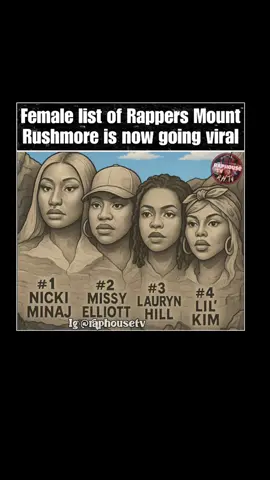 #greenscreen who would y’all put up here?? #femalelist #femalerap #mountrushmore #femalerappersoftiktok #nickiminaj #missyousomuch #laurynhill #lilkim #dojacat #cardib #global #megantheestallion #megtheestallion #jcole #drake #kdot #kendricklamar #rapmountrushmore 