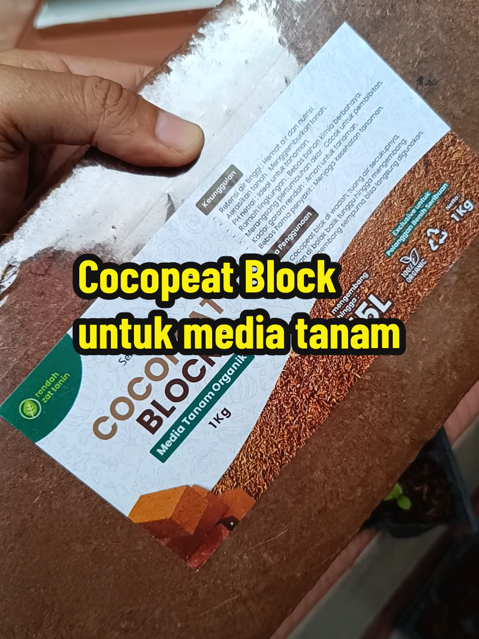 Cocopeat Block 1 kg murah, bisa digunakan untuk media persemaian dan campuran media tanam  #cocopeat #cocopeatblock #cocopeatmurah #mediatanamcocopeat #cocopeatmediatanam 
