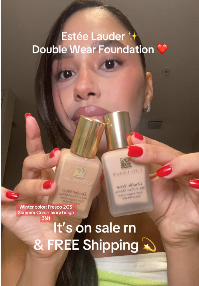 Best foundation of all time 👌 Add to CART 🛒❤️✨ #tiktokshopfinds #foundation #esteelauder #estelauderdoublewear #foundationmatch #doublediscount #makeupforbeginners #makeupfoundation #foundationreview 