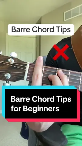 Here are some barre chord tips for beginners. Doesn’t matter if you are on a $200 high action acoustic or a high end guitar, I promise you can do them. I’m sure your hands are big enough to do a barre chord, I played them when I was 8. All it takes it consistent practice and the right technique. Don’t give up! It makes playing the guitar much more fun. 