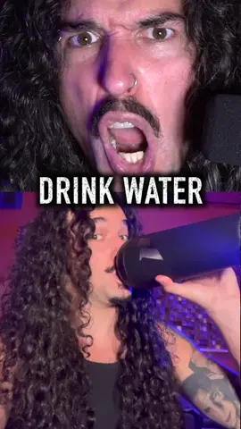 It’s hot out. Send this to someone who needs to drink water 💦 #drinkwater #hydration #metalhead 