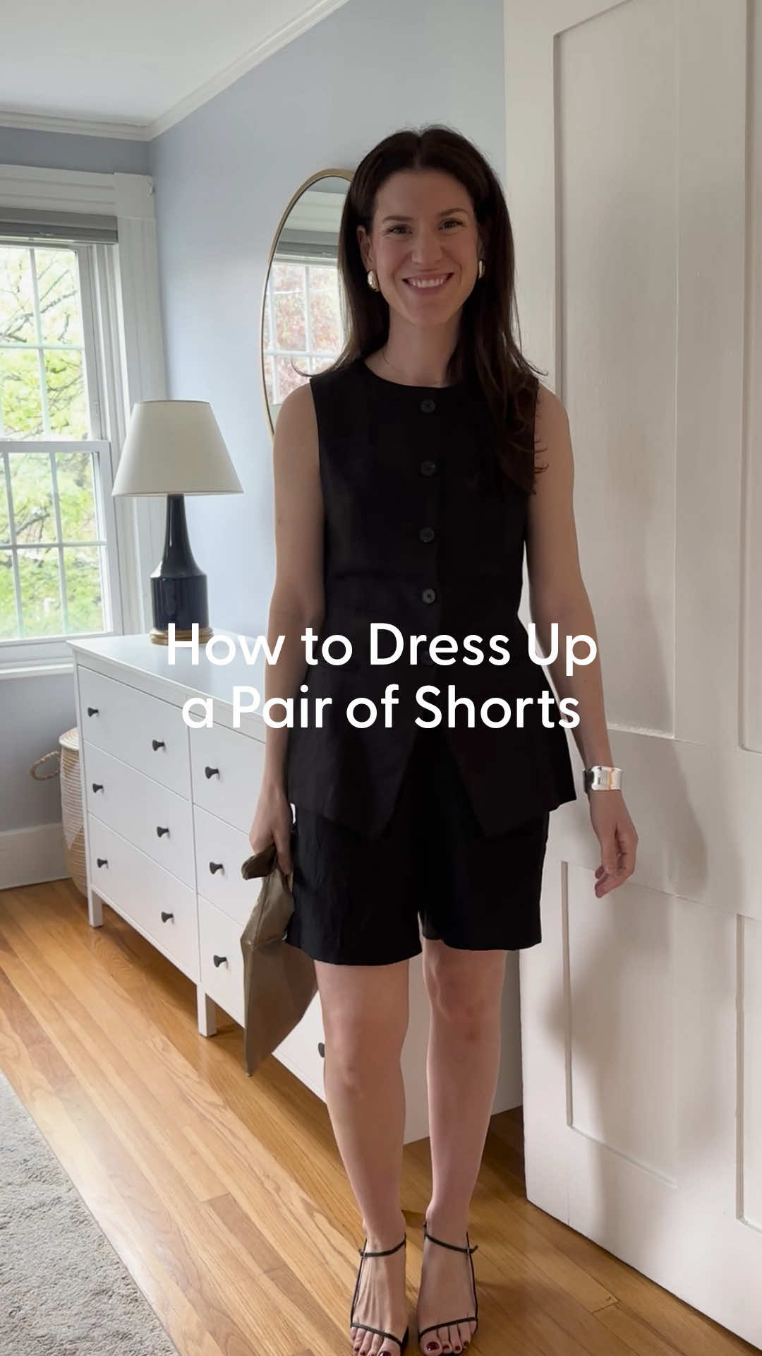 Wondering how to dress up a pair of shorts? PureWow’s own Angela Pares, VP of Design + Branded Content, shows us exactly how it’s done—with polished, elevated summer looks you can copy or customize. #Style #Fashion #SummerStyle #Shorts #OutfitIdeas