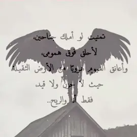 تمنيت لو أملك جناحين. لأحلق فوق همومي، وأعانق الغيوم هروبًا من الأرض الثقيلة، حيث لا حزن ولا قيد، فقط أنا والريح،  ،  فهل يأتيني الفجر بجناحين،  من نورٍ... من دمعٍ... من حنين؟ لأكون كما حلمتُ دومًا طيرًا من فرح... لا سجين؟  ،  #باسم_الكربلائي #تمنيت #fypシ #الشعب_الصيني_ماله_حل 