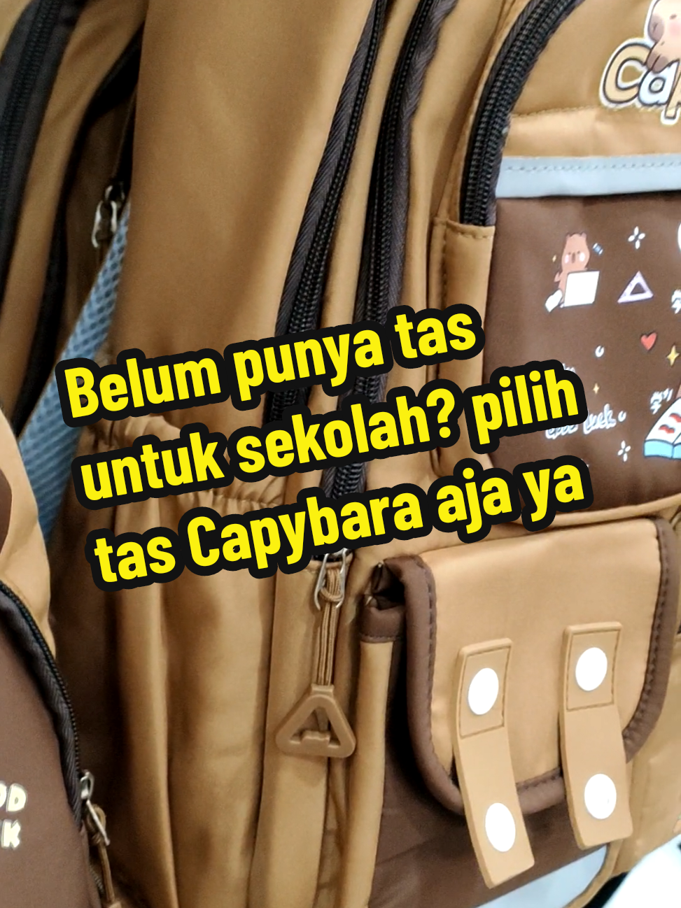 Mau masuk sekolah anak belum punya tas, coba pilih ini tas Capybara untuk anak sekolah #tas #tascapybara #tassekola 