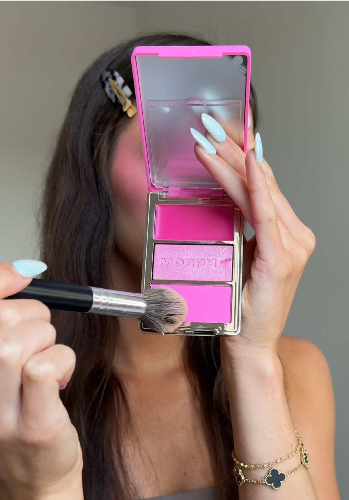 @Morphe Cosmetics blush trios >> these are so good & glowy 🩷✨🌸 #blush #newmakeup #pinkblush #blushblindness #makeuphacks #creamblush #liquidblush #liquidhighlighter 