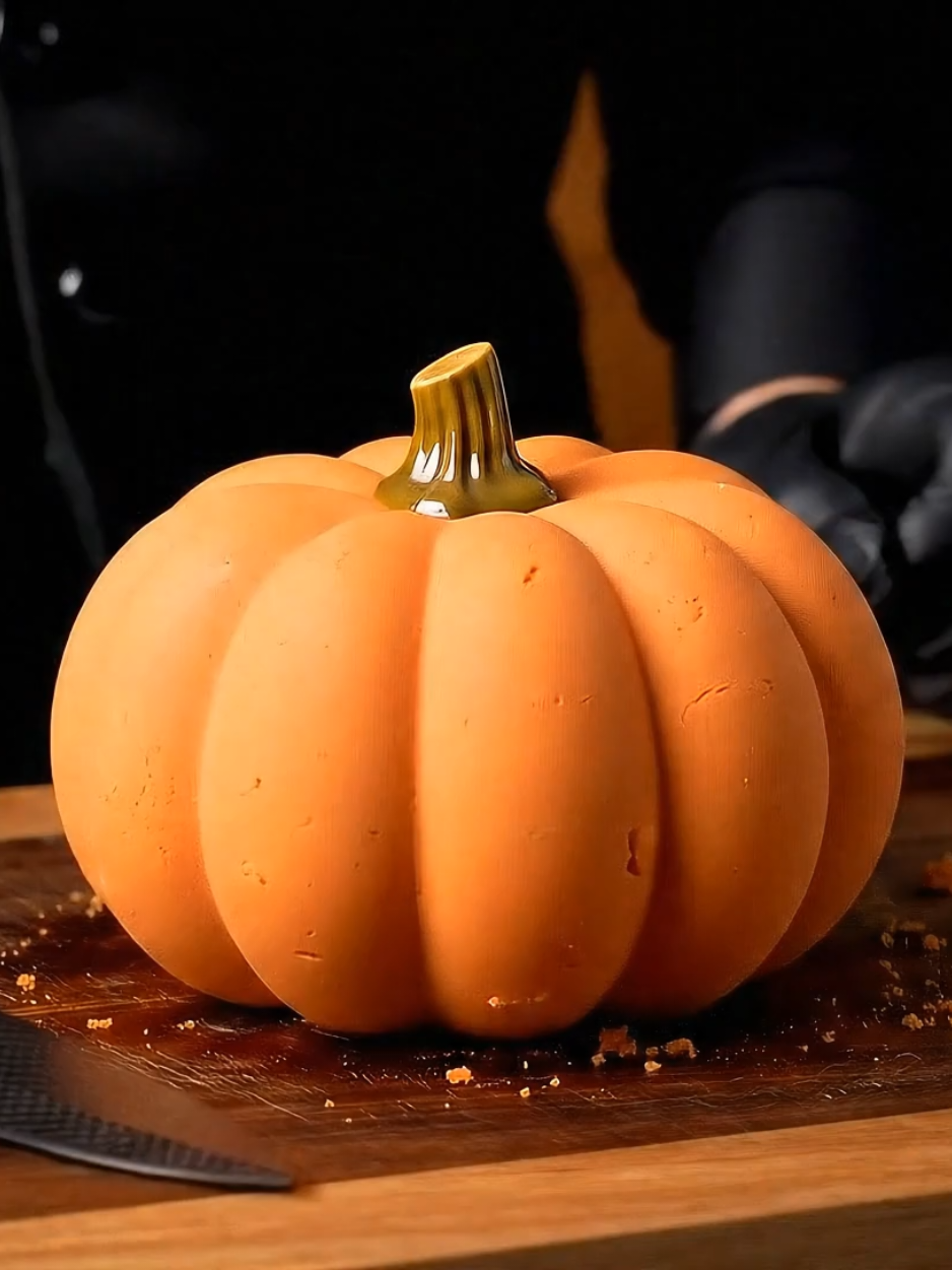 🎃 It Looks Real… But It’s Cake 👀🍰 | Luxury ASMR Slice. . . . #IsItCake #PumpkinIllusion #LuxurySlice #SatisfyingCut #ASMRMystery #ElegantASMR #HyperRealistic #CakeOrNot #CakeReveal #FancyASMR #TikTokViral #VisualTrick #ai #fyp 