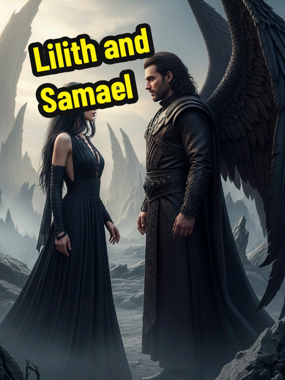 “When heaven cast them out, they found each other. Lilith & Samael: the lovers the world tried to forget. 🖤🔥🌑”#LilithAndSamael #ForbiddenLove #DarkMyths #AngelOfDeath #FallenAngels # #MythologyLoveStory # #DivineFeminine