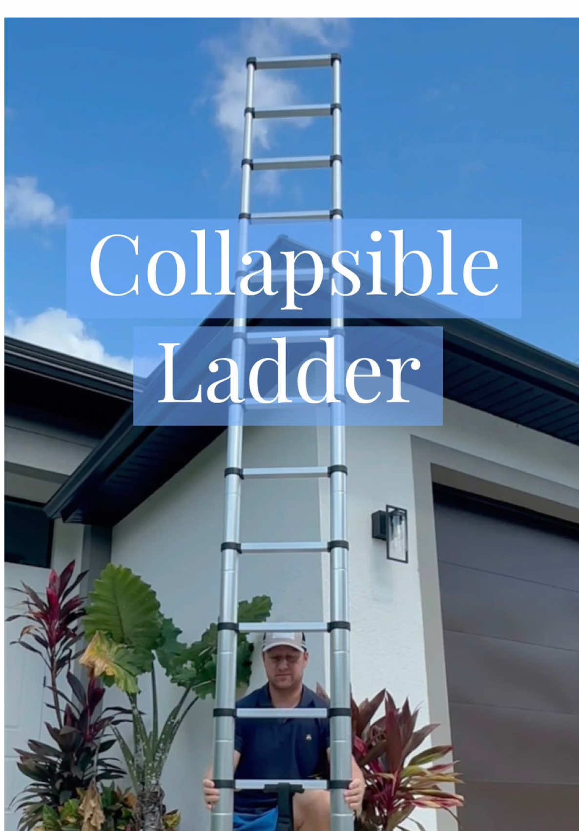 A 13 ft ladder that stores anywhere 👏 You can find this under ✨Tools✨ on my website. #amazon #tool 
