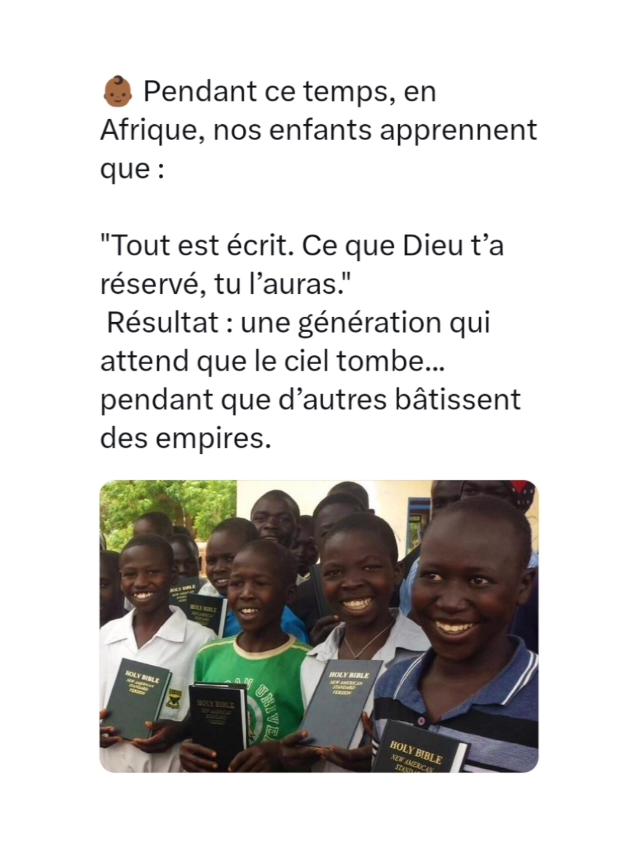 La chance n'existe pas... #africains #dieu #reveillezvous #prisedeconscience #inspiration #motivation #verite #religion 