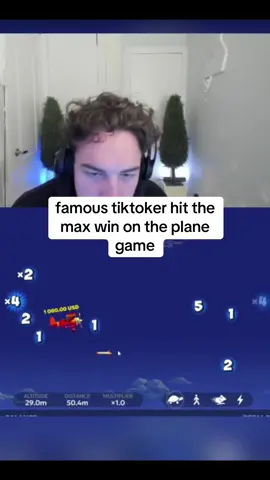 famous tiktoker hit the max win on the plane game #kickstreaming 
