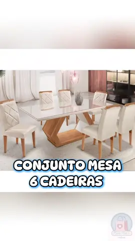 Conjunto de Mesa Alvorada 180 Rufato com 6 Cadeiras ✨