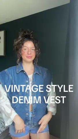 I thought this was sucha unique style vest it’s so cute #vintagestylevest #denimvest #TTSFashionFam #TikTokShopCreatorPicks #DealsForYouDays  #TTSLevelUp 