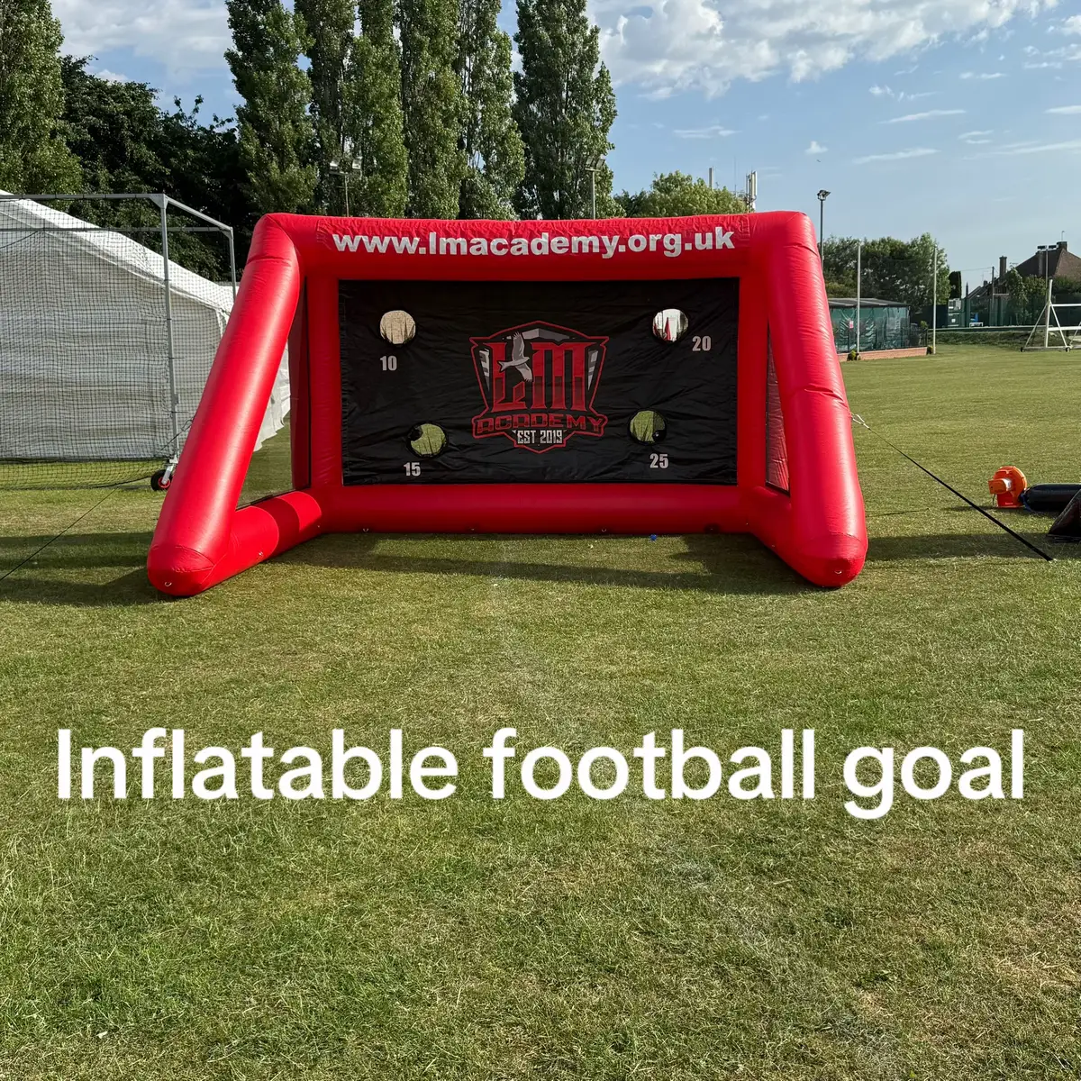 Email info@lmacademy.org.uk to hire NOW! #inflatable #inflatablefootball #bouncycastle 