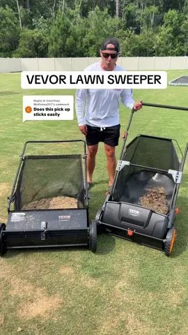 Replying to @Courtney McKenna257 make sure you get the right lawn sweeper! #vevor #vevortools #lawnsweeper 