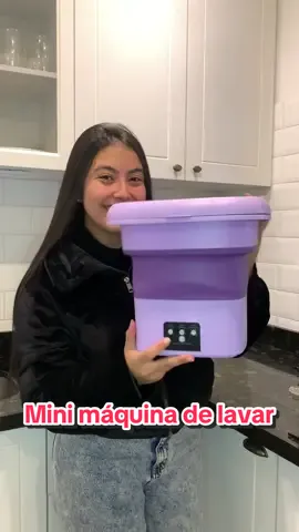 Mini máquina de lavar dobrável 😱 #donadecasa #rotina #rotinadecasa 