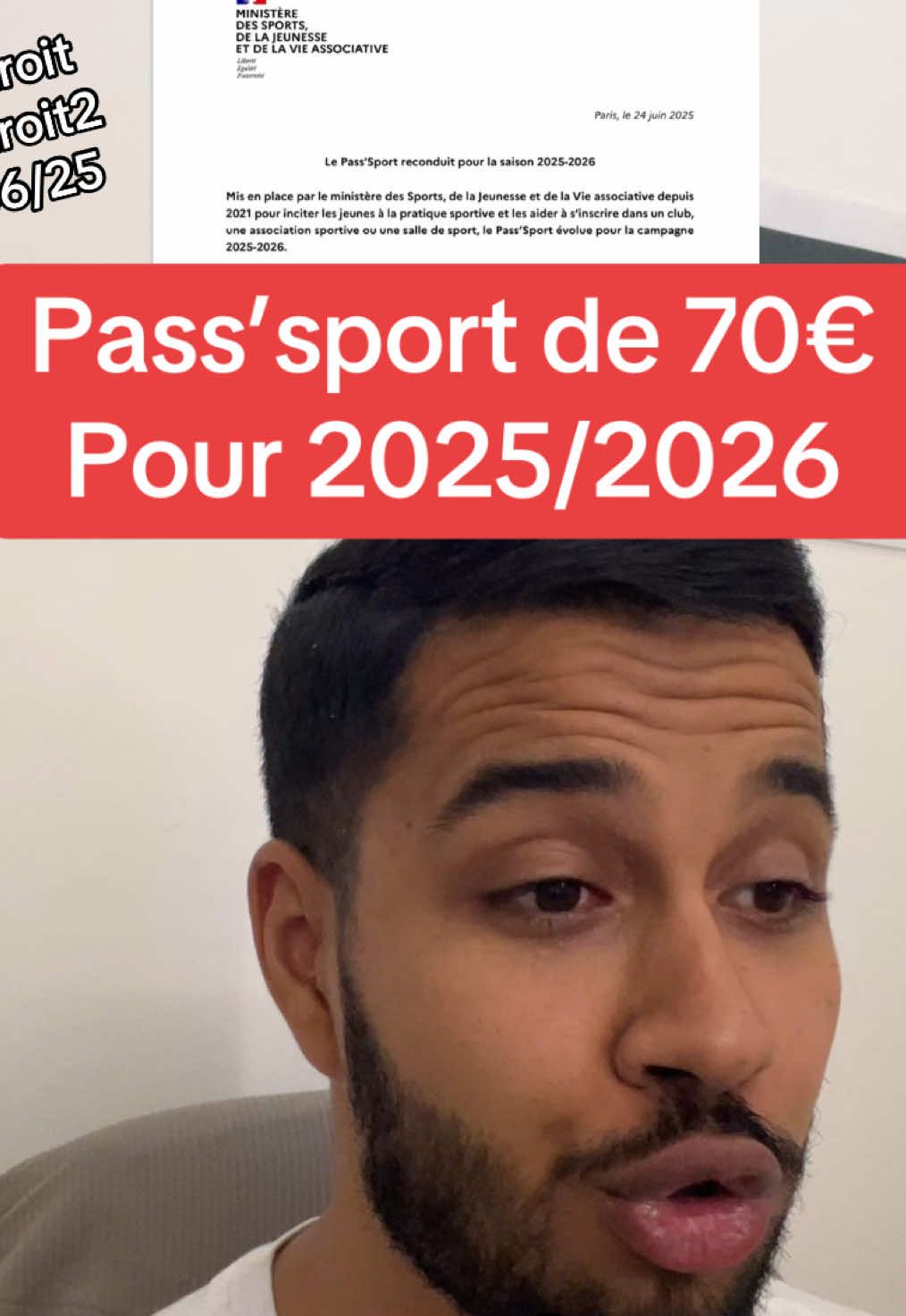 Le pass sport est reconduit pour 2025/2026 enfin on a le verdict #quiddroit #france🇫🇷 #info 