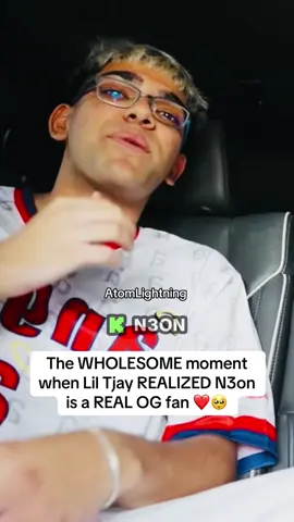 The WHOLESOME moment when Lil Tjay REALIZED N3on is a REAL OG fan ❤️🥺 #n3on #liltjay @Lil Tjay 
