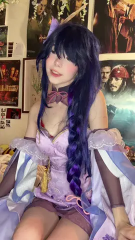 i restyled this wig its sm cuter now #foryou #foryoupage #fyp #raidenshogun #raidenshoguncosplay #raidenei #GenshinImpact #genshincosplay #cosplay 
