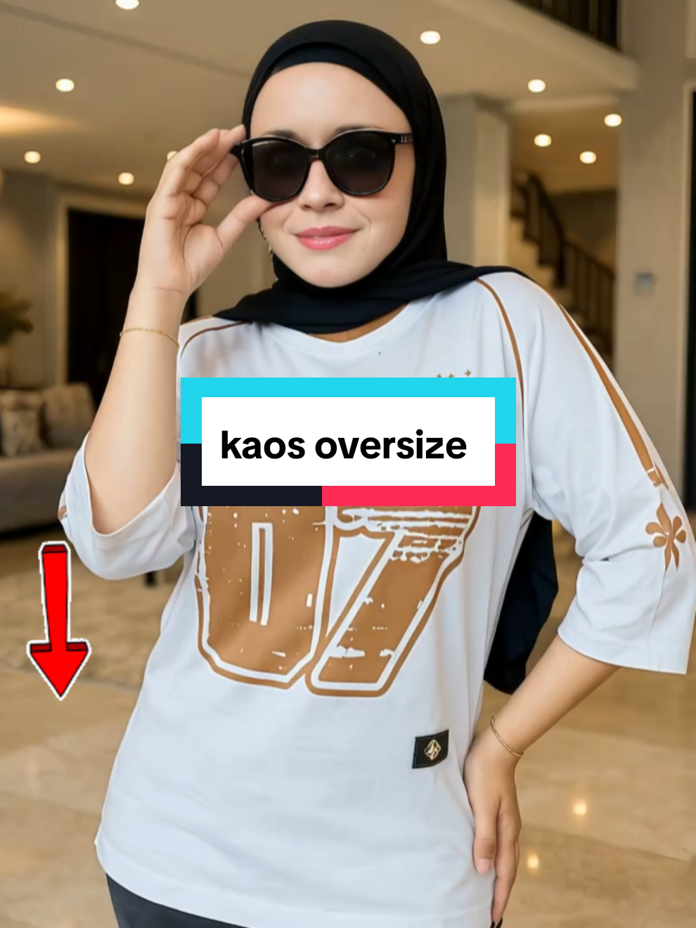 Kaos Oversized Vintage 07: Tampil Kece & Nyaman, kaos oversized wanita, t-shirt vintage wanita, kaos jumbo baseball, atasan wanita sporty, kaos nomor 07, fashion hijab sporty, outfit casual wanita, baju oversized kekinian, kaos cewek hits, gaya santai wanita #kaosoversized #tshirtwanita #gayacasual #outfitkekinian #TikTokShopFashion #wibgajian #cuantanpabatas 