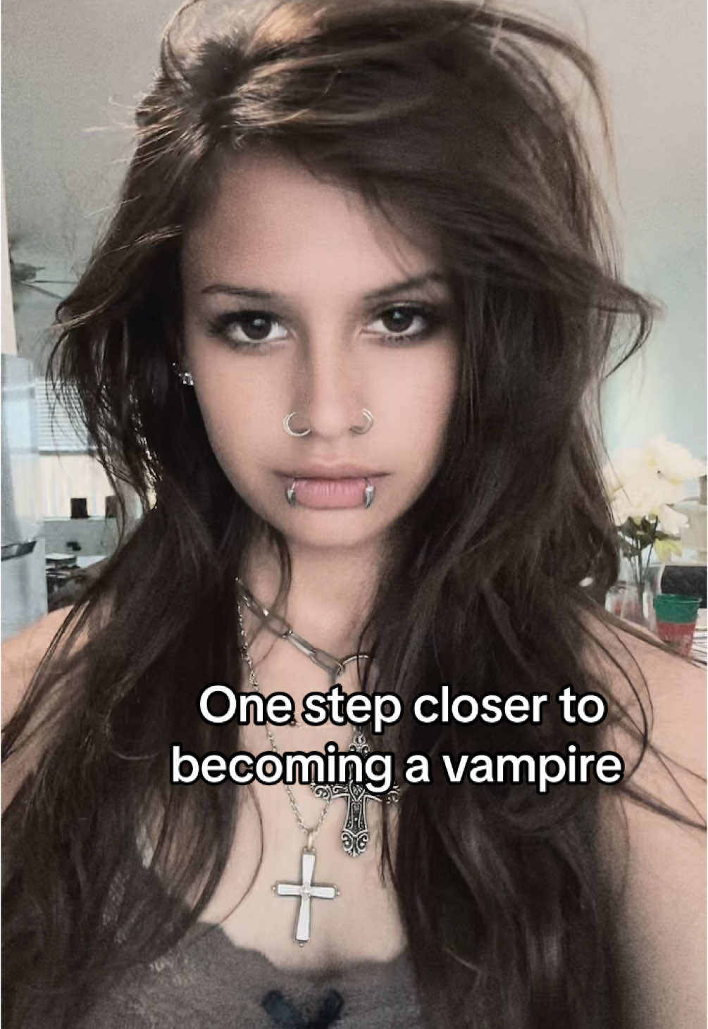 I miss my snake bites so bad  these are so cute they look like lil fangs #fakepiercings #alt #grunge #alttiktok #fashiontiktok #goth #TikTokShop #piercings #jewlery #fyp #foryou #foryoupage 