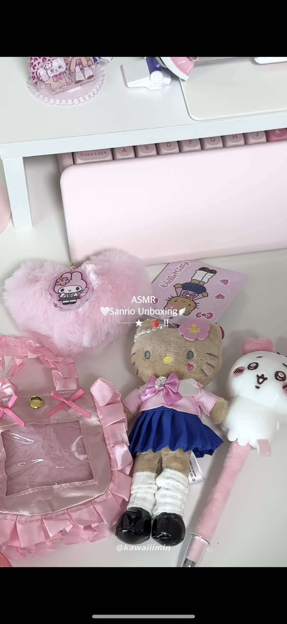 SANRIO UNBOXING!! Yall know which video is coming next ᯓ★  ────୨ৎ──── #asmr #unboxing #sanrio #sanriohaul #hellokitty #chiikawa 