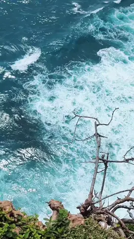 Laut dan pantai tak pernah saling bertanya mengapa mereka dipertemukan #ombak #waves #beach #pantai #cliff #tebing #healing #nature #alam 