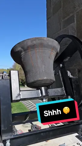 Silent swinging bell #peaceful #serene #bell #bells #physics #belltower #fyp 