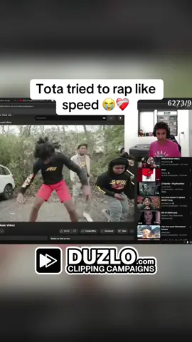 Tota tried to rap like speed 😭❤️‍🩹 #tota #ishowspeed #fyp #rap #duzlo 