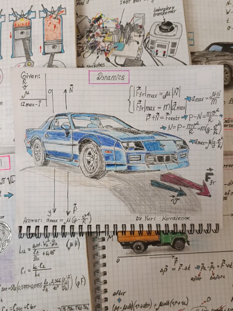 Physics notes by @Yuri Kovalenok  #physics #physicsteacher #science #notes #art #engineering #education #physicsfun 