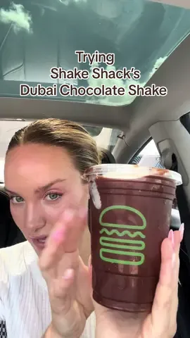 Am I obsessed yes, will this take me 3 days to finish probably @SHAKE SHACK #dubaichocolate #shake 