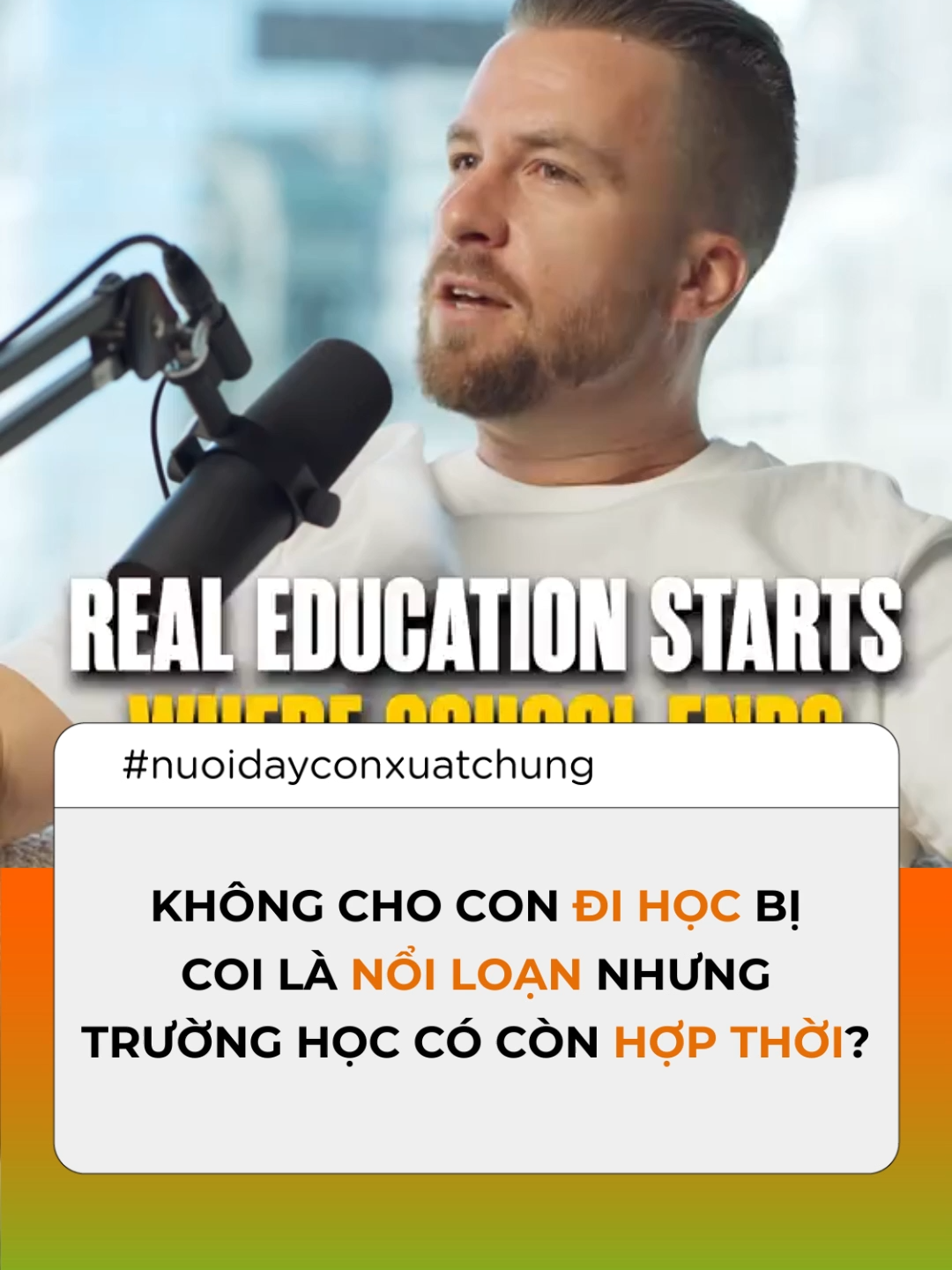 Nói không cho con đi học – bị coi là nổi loạn. Nhưng không ai dám hỏi: trường học còn hợp thời không?#nuoiconxuatchung #nuoiconkhoahoc #education #xuhuong #chame #daycon #nuoicon #yeuthuong #chamethongthai #viral #fyp #phattrienbanthan