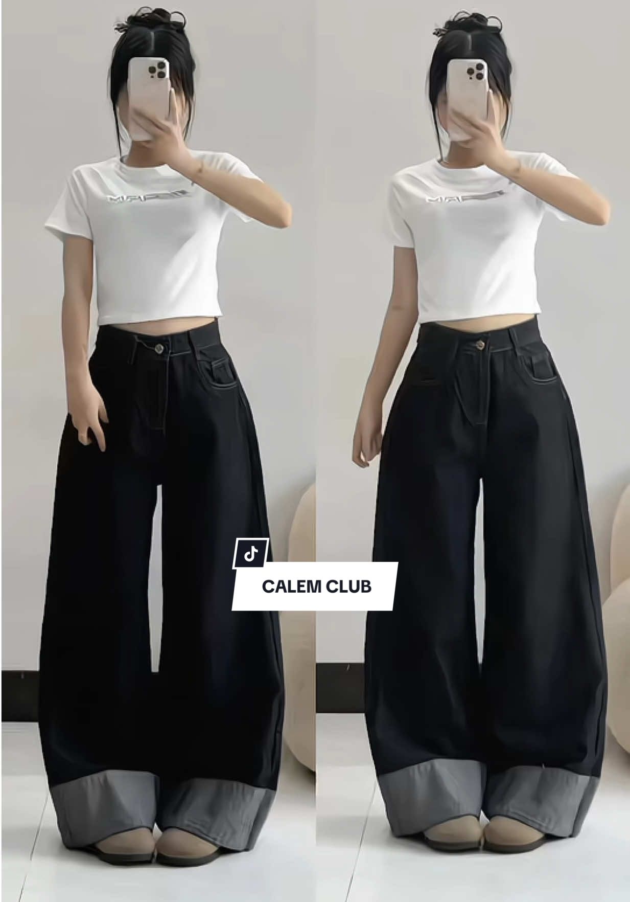 Quần jean gập lai Calem #review #fyp #xuhuong #OOTD 