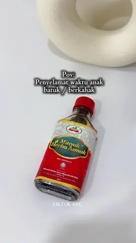 Memang wajib standby minyak asmak ni kat rumah, anak batuk berkahak dan selesema memang terus sapu minyak ni. Anak tidur pun lena lepastu 🥰 #minyakherbaasmak #minyakherbaasmakoriginal #minyakherbaasmakhq #minyakherba #minyakherbaasmakmujarab #minyakherbaasmakviral 