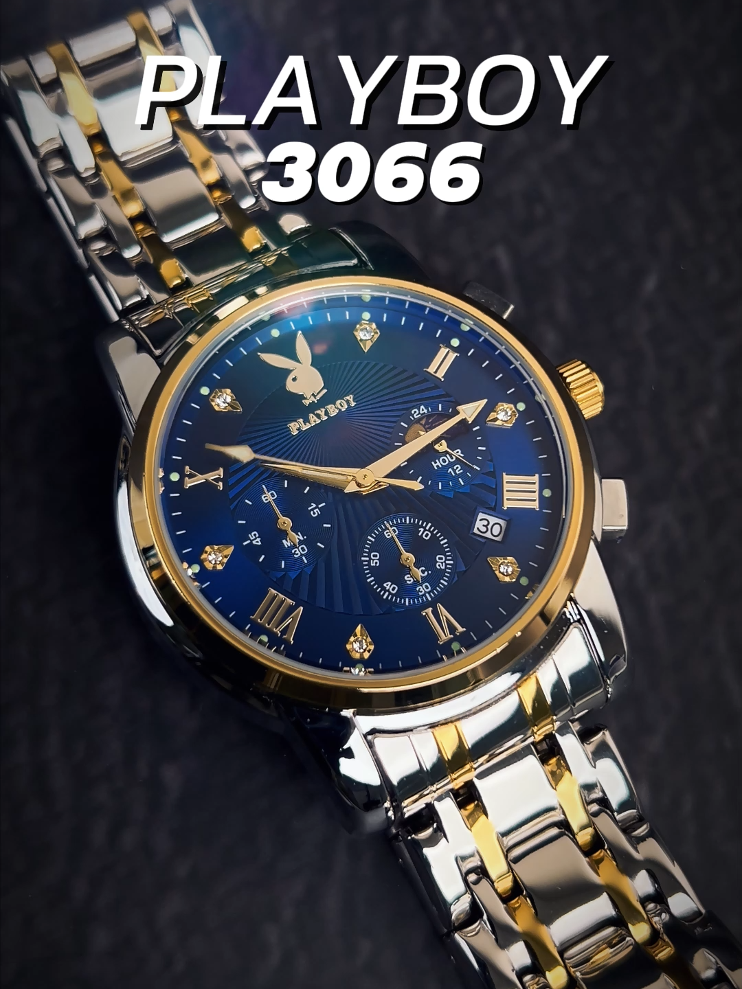 หล่อเท่ทุกมุมจริงๆสำหรับนาฬิกาPlayboy  3066 ขอบทองสองกษัตริย์สุดหรูหรา ถ้าถามว่าตอนเห็นครั้งแรกใครก็บอกว่าราคาหลักพันเท่านั้นแต่ความจริงราคาแค่หลักร้อยเท่านั้นถ้าใครสนใจกดสั่งซื้อที่ตะกร้าได้เลย #นาฬิกาPlayboy #ป้ายยาแฟชั่น #นาฬิกา #playboy #นาฬิกาข้อมือ #playboy3066
